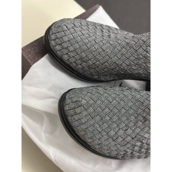 Bernie Mev Womens Silver/Pewter Woven Mesh 3" Heeled Shoes With Memory Foam Comf - Picture 3 of 7